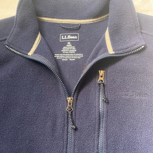 Vintage LL Bean Navy Blue Polartec Fleece Men Size XL - Picture 5 of 11